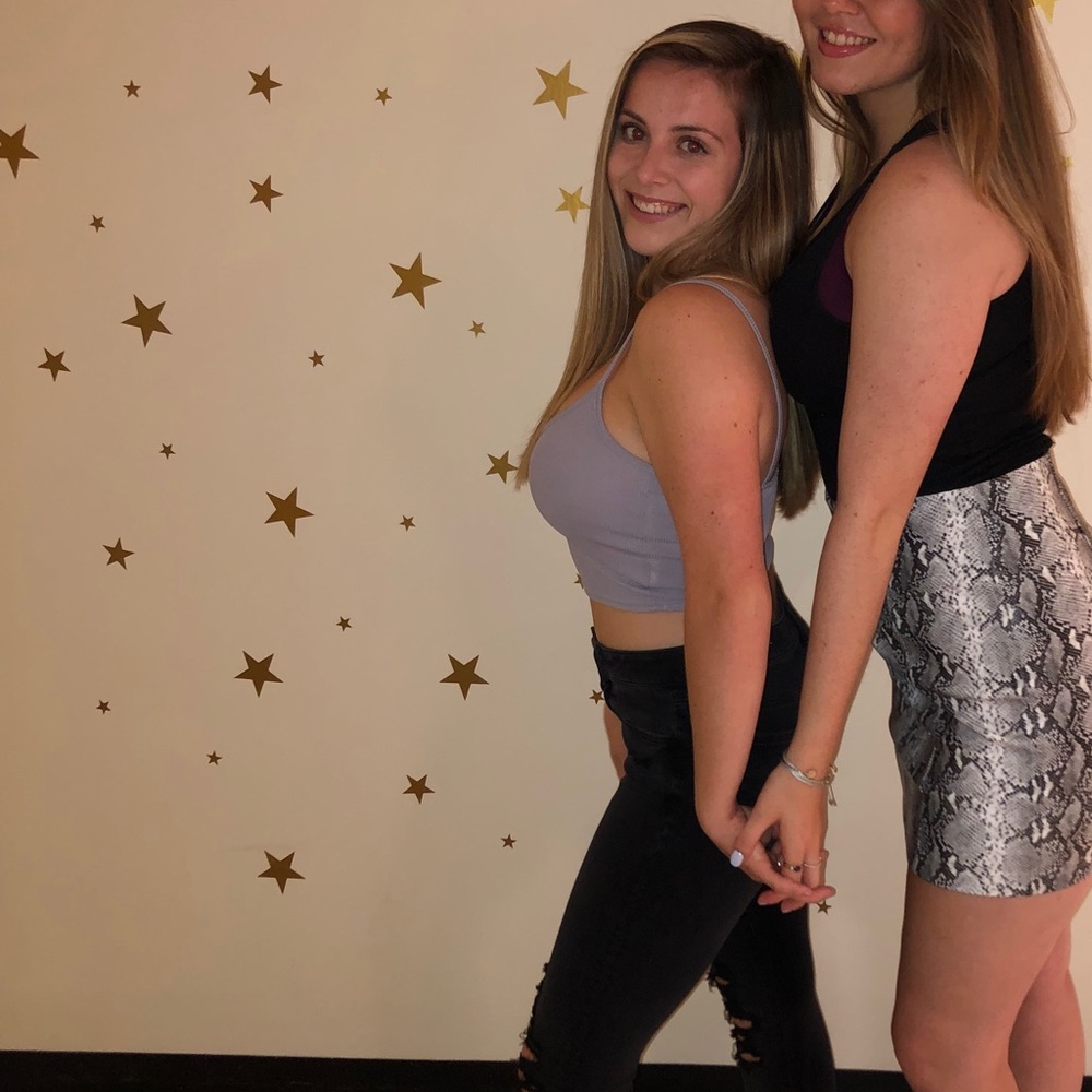 Gray crop tank